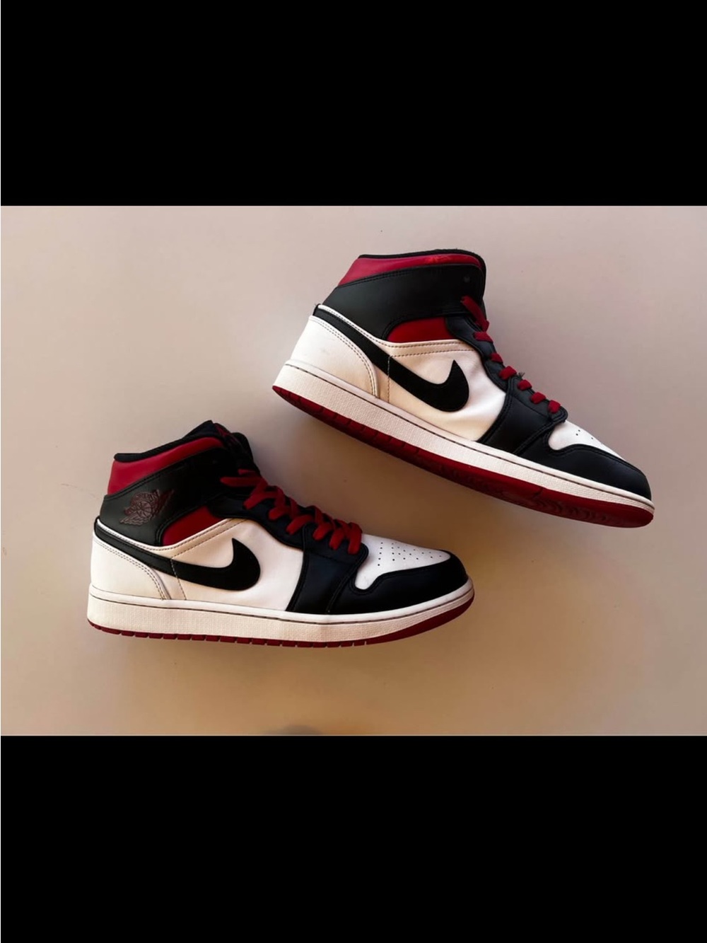 Nike Men’s High-Top Sneakers in Black, White & Red